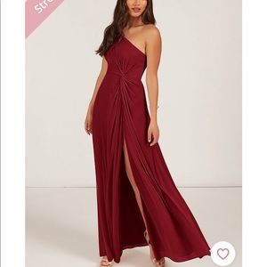 Burgundy Azazie Brooke dress